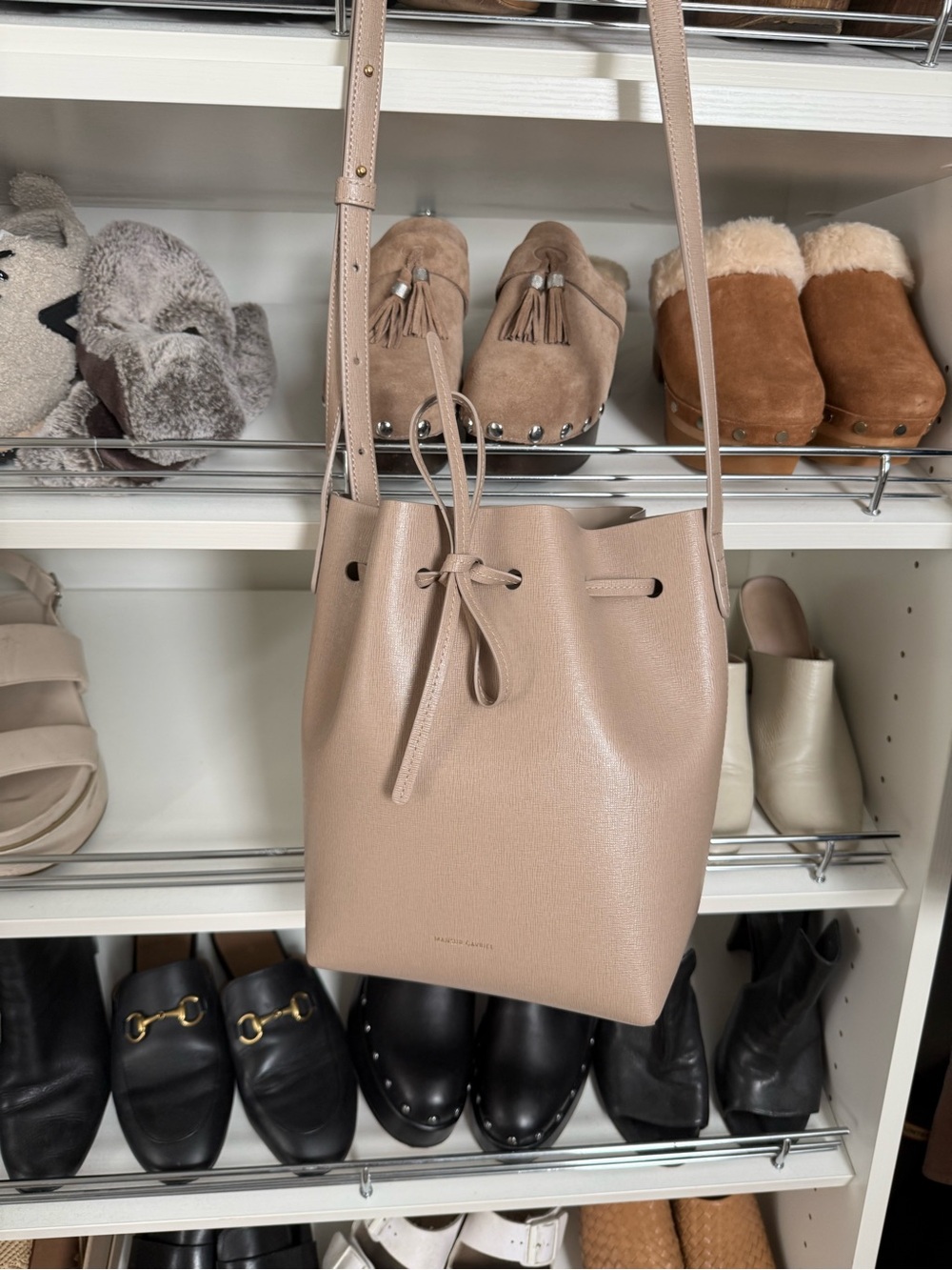 Mansur Gavriel NWOT Taupe Leather Bucket Bag